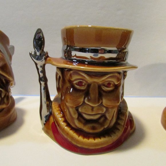 lot vintage Lord Nelson Pottery head mugs Gaffer Beefeater Fisherman - Picture 3 of 9